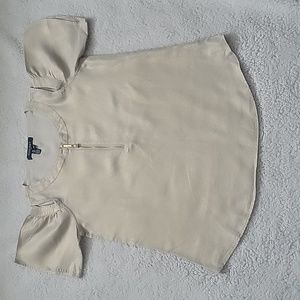 Stunning Ellen Tracy Gold linen Blouse Size-M